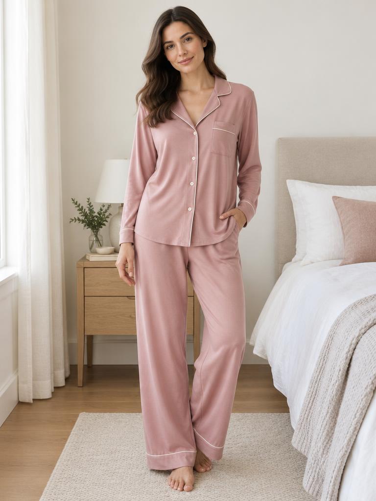 Dusty rose TOTA pajama set